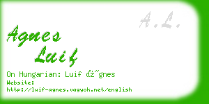 agnes luif business card